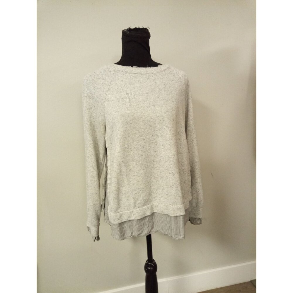 Mystree Women's Faux Layered Look Grey Sweatshirt Size Small